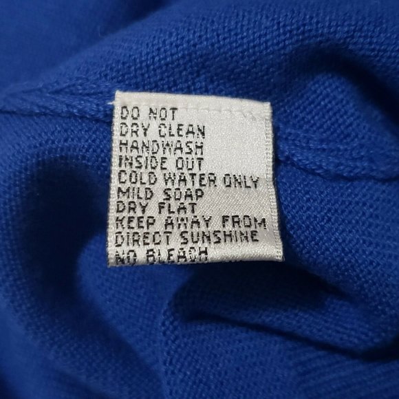 Jack B Quick Women's Cardigan Sweater Large Blue Flamingos Umbrellas Beaded - Picture 11 of 12